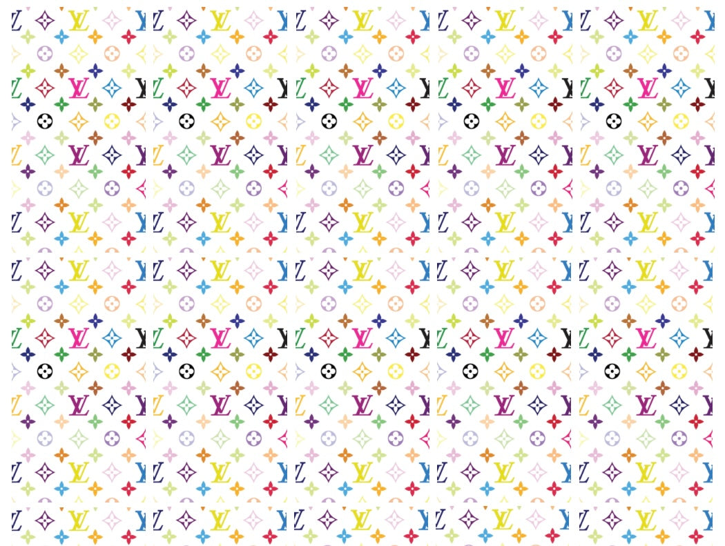 Colorful Monogram Sheet